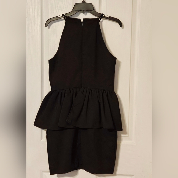 English Factory Black Sleeveless Peplum Mini Dress Size Large NWOT - Picture 6 of 7